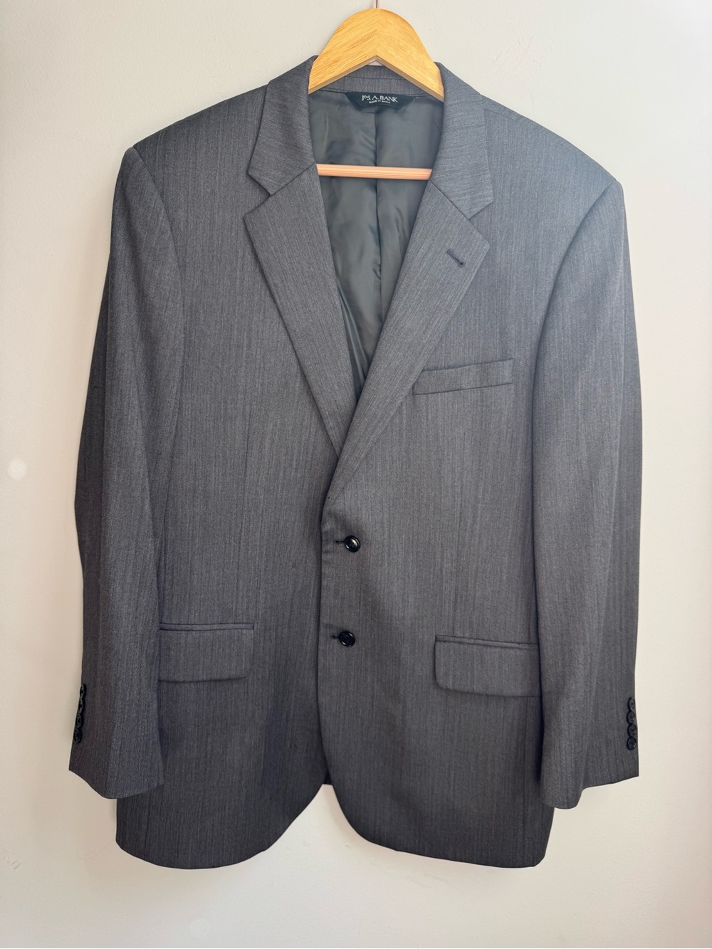 Jos. A. Bank Men's Dark Charcoal Two-Button Suit Blazer